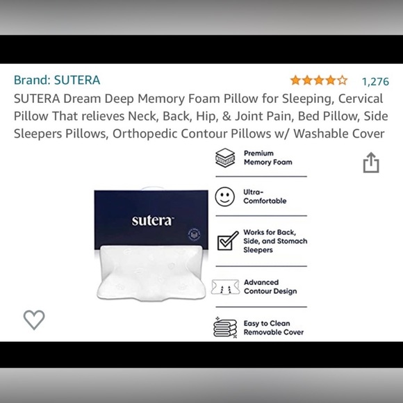 White Memory Foam Pillow